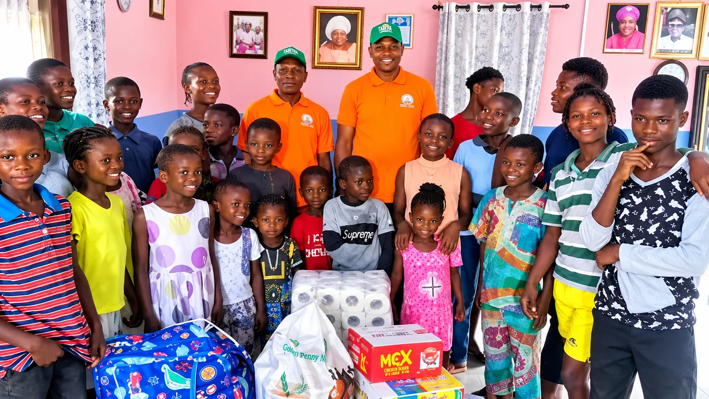 TAMOW team visiting a children's home