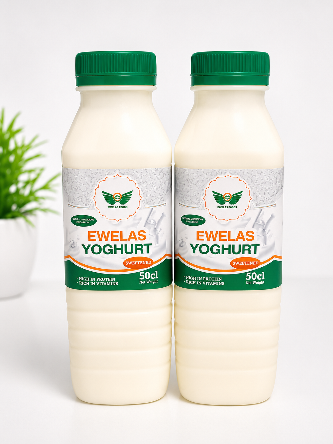 Ewela’s 50cl yoghurt bottles