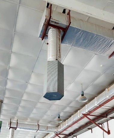 Indoor ductwork installation