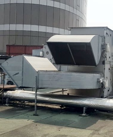 Rooftop HVAC installation